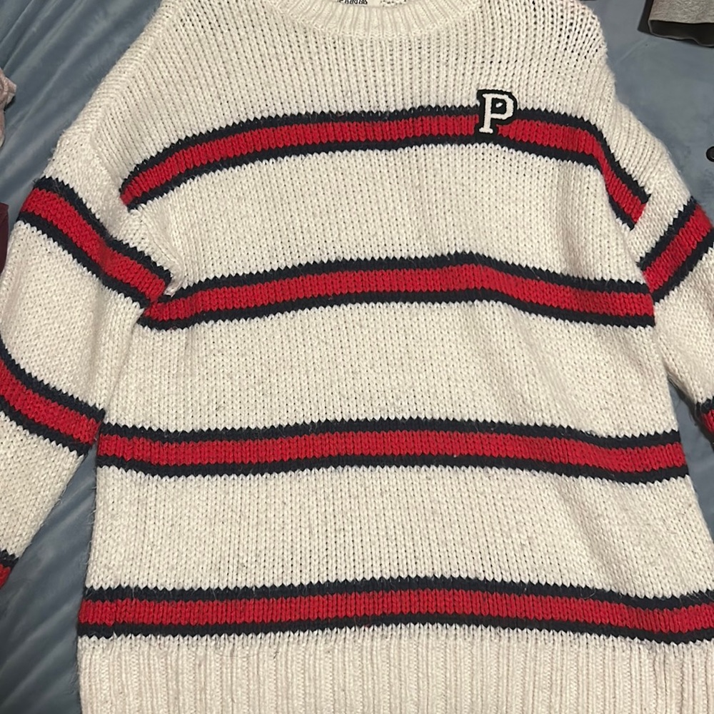 Pink knitted sweater
